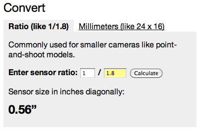 Averigua el tamaño del sensor de tu cámara