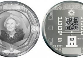nuevos diseños de monedas de euro holandesas con códigos QR