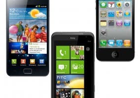 HTC Titan iPhone 4 Samsung Galaxy 2
