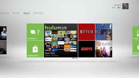 Imagen del nuevo dashboard de Xbox 360 estilo Metro