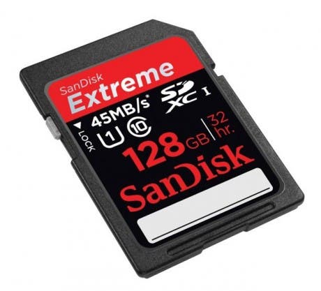 Nueva tarjeta SDXC de Sandisk de 128 GB