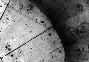 Fotografía que muestra la primera detección de un neutrino