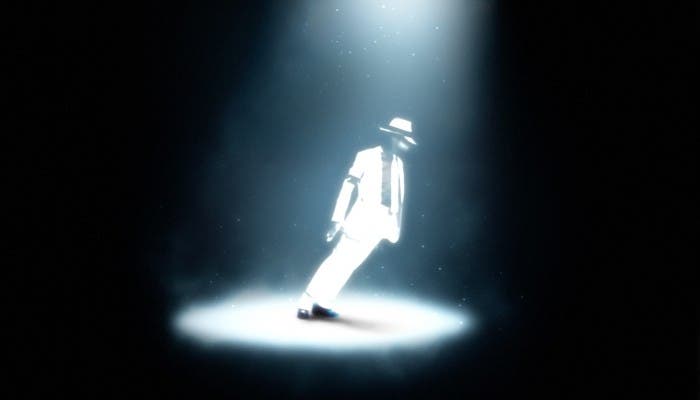 Michael Jackson en su truco de inclinación