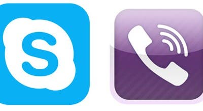 Logos de Skype y Viber