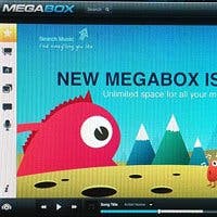 Captura de Megabox, servicio musical del creador de Megaupload