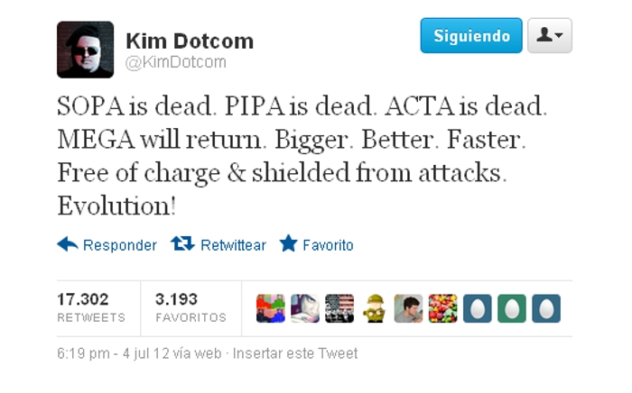 Tweet Kim Dotcom