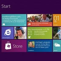 Detalle del escritorio de Windows 8