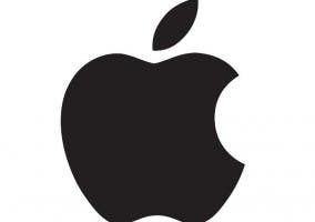 Logo con la manzana característica de la marca Apple
