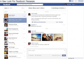 Nuevo diseño de los mensajes de Facebook