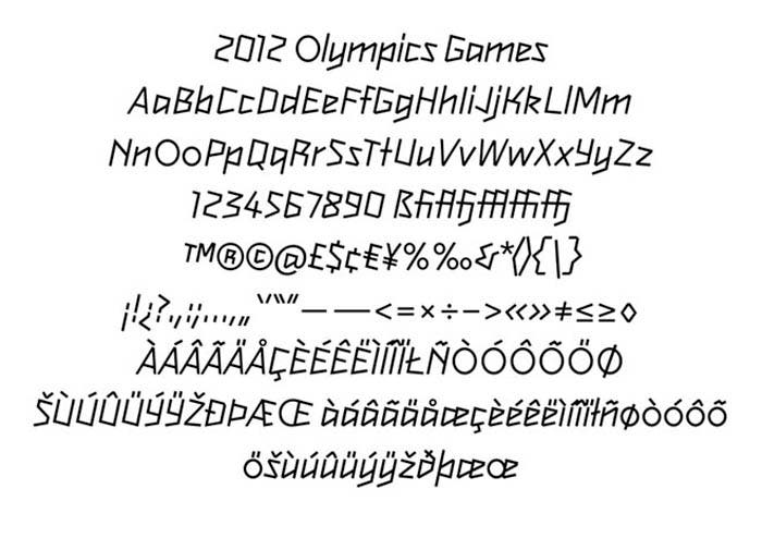 Tipografía 2012 Olimpic Games