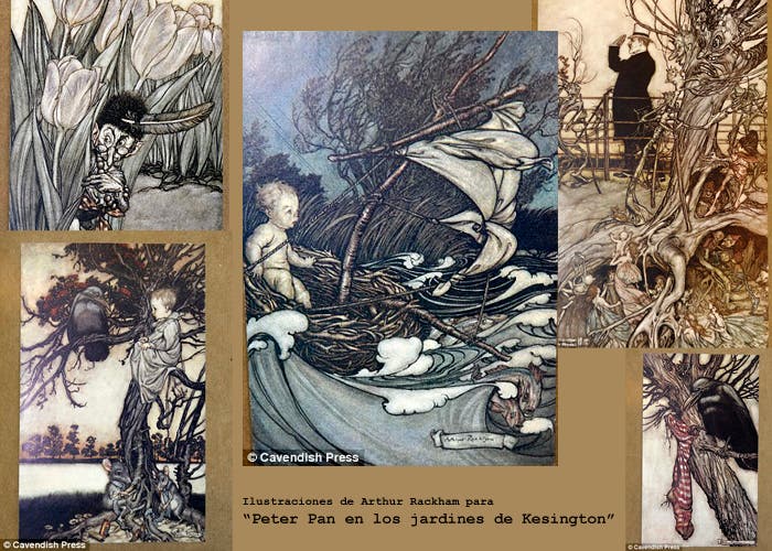 ilustraciones de Arthur Rackham para Peter Pan