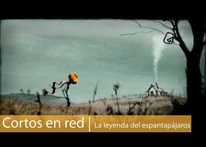 Imagen del corto La leyenda del espantapájaros y carátula de Cortos en red.