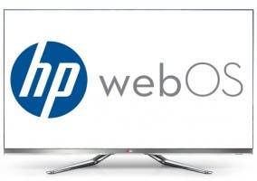 Montaje de un televisor de LG con el logo de webOS