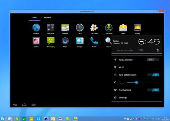 Captura de pantalla de WindowsAndroid