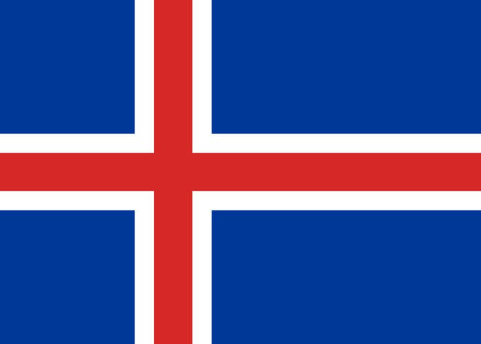 Imagen de una bandera de Islandia