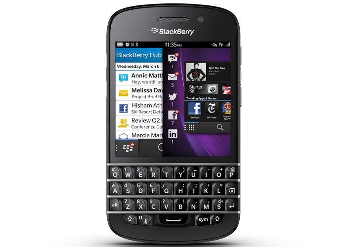 Imagen del smartphone BlackBerry Q10