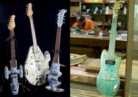 Varios diseños de guitarras originales