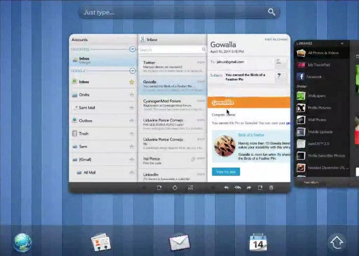 Imagen de WebOS para tablets