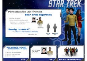 Figura 3D personalizada de Cubify basada en Star Trek