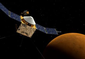 Recreación de la sonda espacial MAVEN