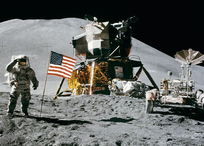 Retrato de la misión Apolo XV en la Luna