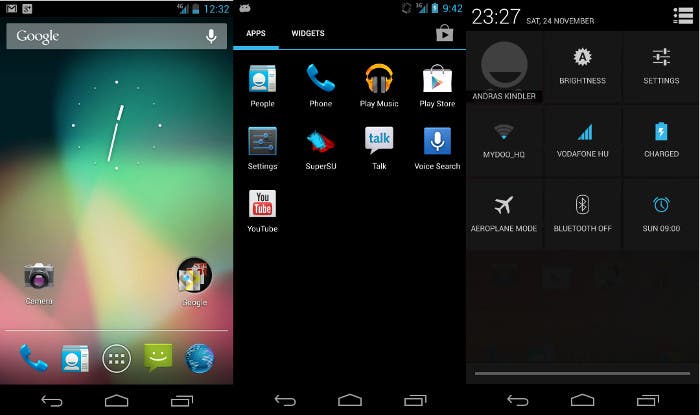 Capturas de pantalla de Android 4.2 Jelly Bean