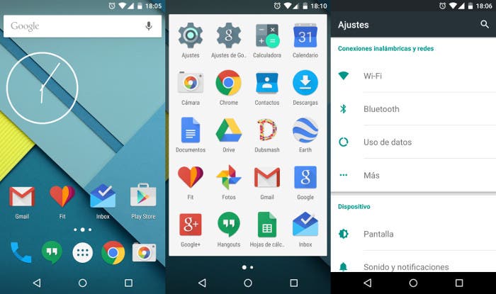 Capturas de pantalla de Android 5.0 Lolipop