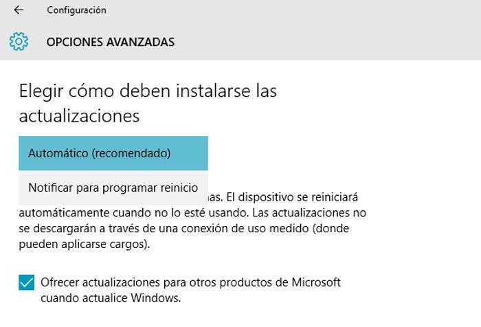 Actualizaciones de Windows 10
