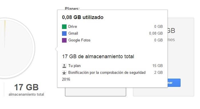 Almacenamiento extension Google Drive