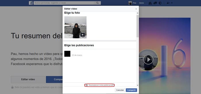 ¿Sabes ya cómo modificar el vídeo-resumen de fin de año de Facebook?