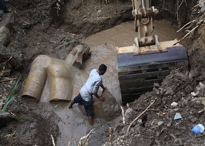Encuentran en El Cairo un coloso de Ramsés II de 3.000 años de antigüedad