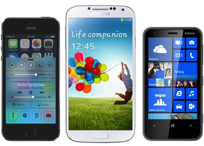 iPhone contra Android contra Windows Phone