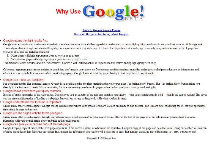 Razones para usar Google